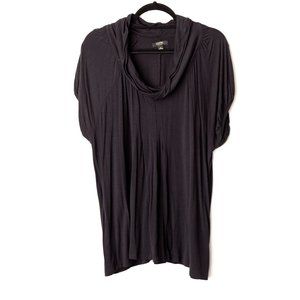 GNW | Black Short Sleeved Cowl Neck Tunic | Women's Plus 1X